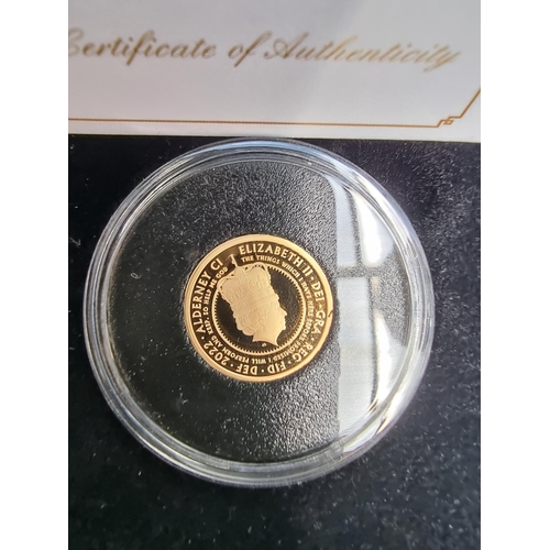 341 - Coins: a cased 2022 Alderney 'The Queen's Platinum Jubilee' gold proof limited edition half sovereig... 