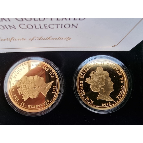 353 - Coins: a cased 2018 Alderney and Tristan da Cunha limited edition 'The Queens Coronation Jubilee' 24... 