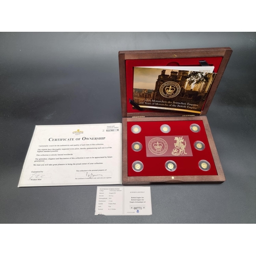 357 - Coins: a cased 2018 New Zealand Mint '200 Years of Monarchs of the British Empire', comprising of ei... 