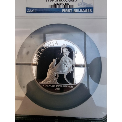 364 - Coins: a cased 2013 Royal Mint Britannia First release PF 69 Ultra Cameo 'The Changing Face of Brita... 