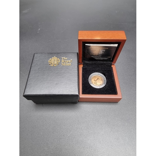 370 - Coins: a cased 2012 Royal Mint 'Diamond Jubilee' gold proof sovereign, with CoA, No.3493/8144.... 