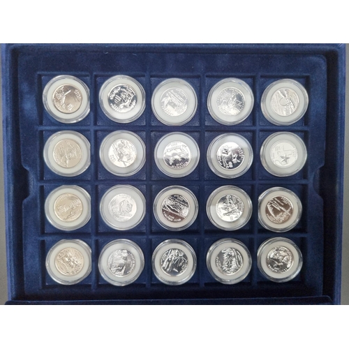 382 - Coins: a cased Westminster 'The United States 50 States Quarters Collection' containing 50 platinum ... 