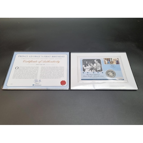 383 - Coins: a Westminster 2014 'Prince George's First Birthday' limited edition silver coin cover, contai... 