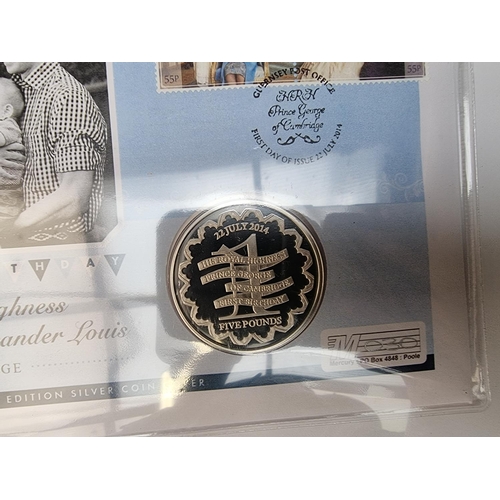 383 - Coins: a Westminster 2014 'Prince George's First Birthday' limited edition silver coin cover, contai... 