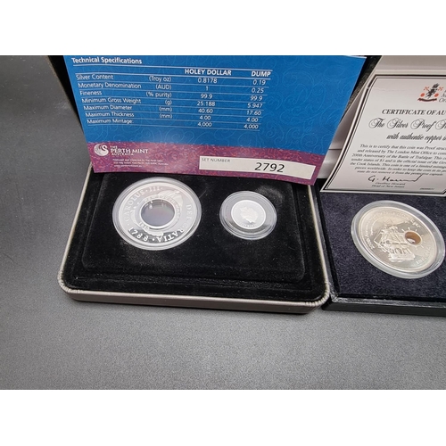 385 - Coins: a cased Perth Mint '200th Anniversary of the Holey Dollar and Dump' 1oz silver proof coin set... 