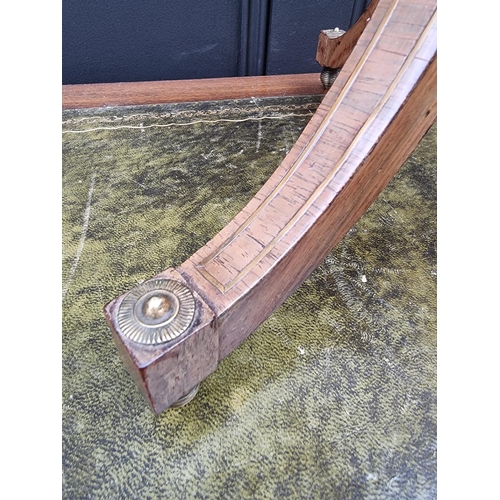 1096 - An interesting Regency rosewood and brass inlaid octagonal tripod table, in the manner of John Mclea... 