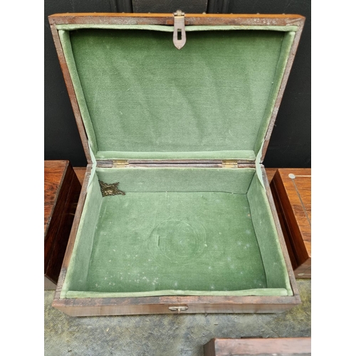 1123 - A collection of Victorian and later boxes and caskets, largest 36cm wide. ... 