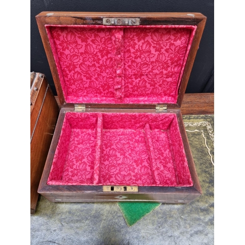 1123 - A collection of Victorian and later boxes and caskets, largest 36cm wide. ... 