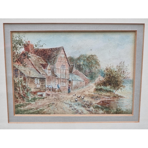 1160 - British School, late 19th century, cottage scenes, three works, watercolour, 13 x 9.5cm and 9.5... 