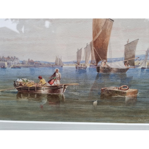 1232 - J W Carmichael, Solent scenes, a pair, each signed and dated 1865, watercolour, 39.5 x 75cm. (2)&nbs... 