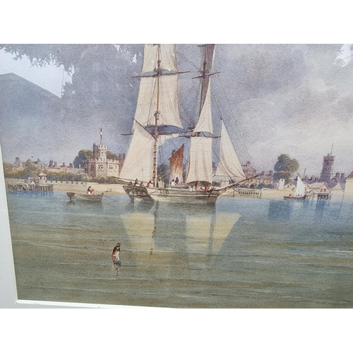 1232 - J W Carmichael, Solent scenes, a pair, each signed and dated 1865, watercolour, 39.5 x 75cm. (2)&nbs... 