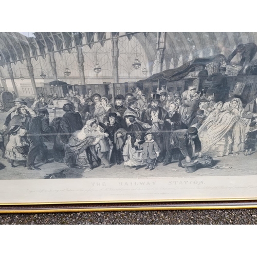 1255 - After W P Frith, 'The Railway Station', engraving, I.52 x 111.5cm.