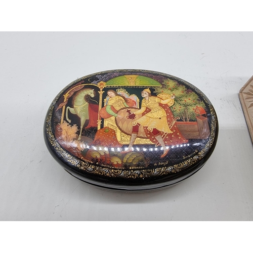 1398 - A mixed lot, to include a cameo and hardstone inset brass mount, 17.5cm wide. (6)... 