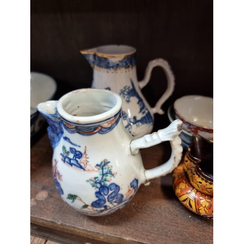 1496 - A collection of Chinese and Continental pottery and porcelain, to include a Sevres 'crystalline... 