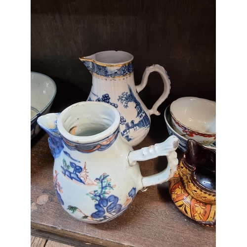 1496 - A collection of Chinese and Continental pottery and porcelain, to include a Sevres 'crystalline... 