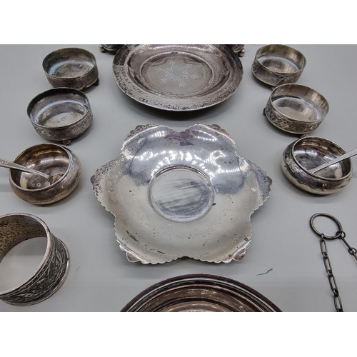 1609 - A quantity of silver plate and Arabic metalware, to include a part cruet set. ... 