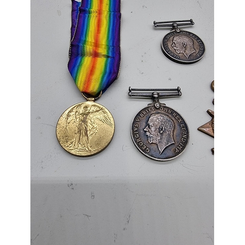 1633 - Medals: two World War I trios to brothers, 4-3259 Pte L Wheeler R.Suss.R and 8514 Pte C.E. Wheeler, ... 