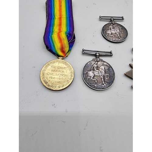 1633 - Medals: two World War I trios to brothers, 4-3259 Pte L Wheeler R.Suss.R and 8514 Pte C.E. Wheeler, ... 