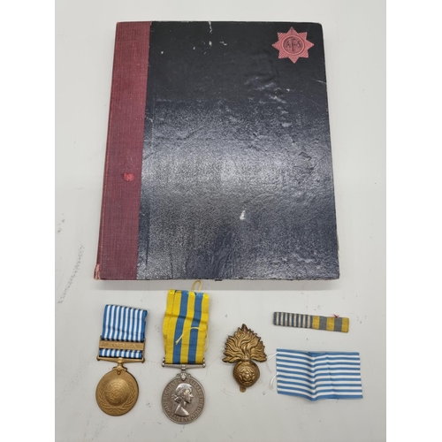 1634 - Medals: an Elizabeth II Korea Medal, to 22633650 Fus. R.A.Burrows R.F, with matching UN Korea Medal;... 