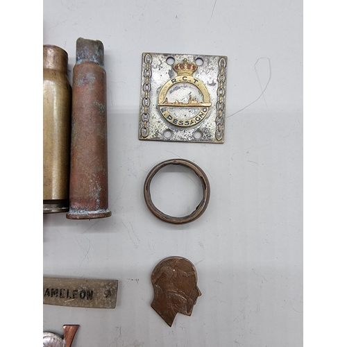 1641 - An Italian World War II mixed metal RCT E Pessagno; together with other items including a Georg... 