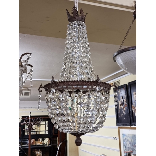 1679 - A 19th century style chandelier, 70cm high.