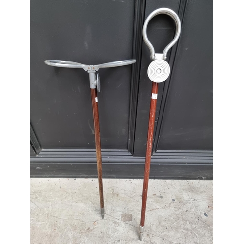 1696 - Two vintage shooting sticks. 