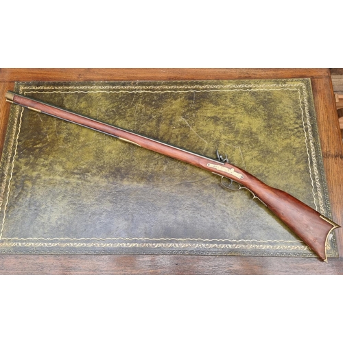 1697 - A reproduction flintlock musket; together with a reproduction sword.