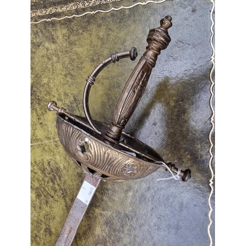 1697 - A reproduction flintlock musket; together with a reproduction sword.