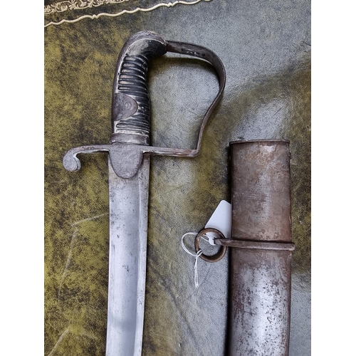 1702 - A 19th century Hussar's sabre and steel scabbard.