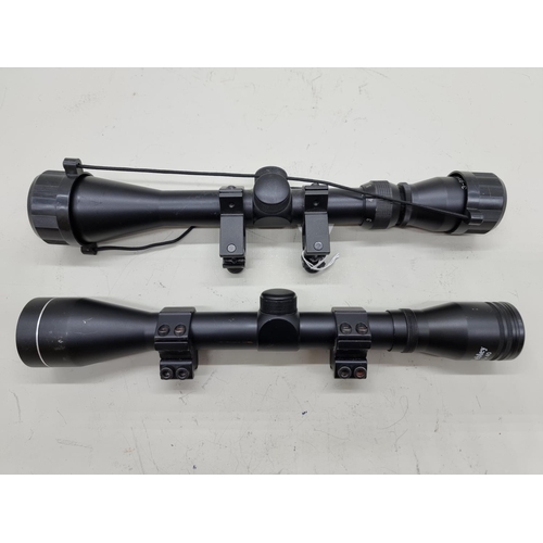 1712 - A Webley 4x40 rifle scope; together with another 3-9x40 scope.