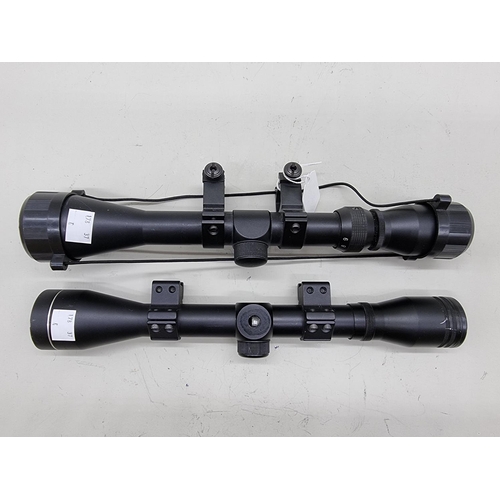 1712 - A Webley 4x40 rifle scope; together with another 3-9x40 scope.