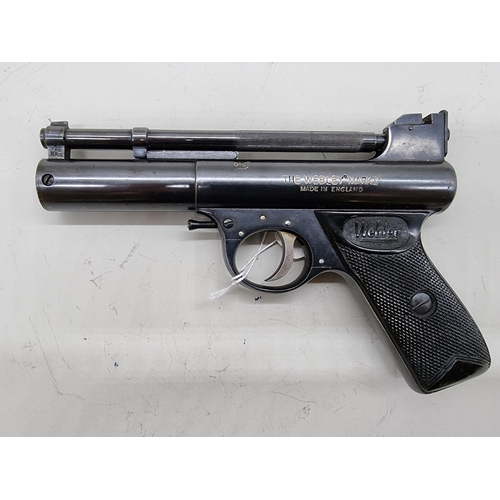 1721 - A Webley Mark I .22 cal air pistol, Serial No: 1100.