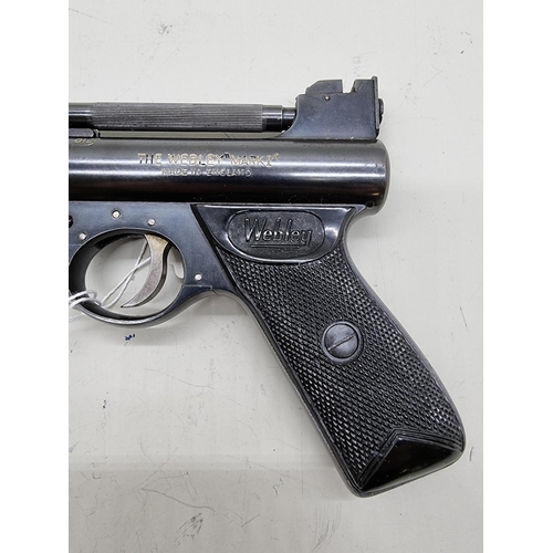 1721 - A Webley Mark I .22 cal air pistol, Serial No: 1100.