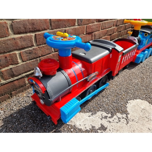 1766 - A Chad Valley child's ride-on electric train set, boxed; together with a Thomas & Friends r... 