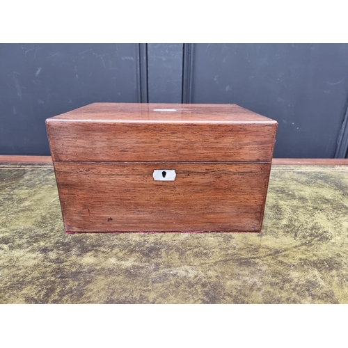 1125 - A Victorian rosewood toilet box, with electroplate mounted fittings, 30.5cm wide.