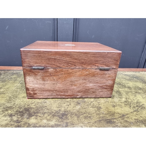 1125 - A Victorian rosewood toilet box, with electroplate mounted fittings, 30.5cm wide.