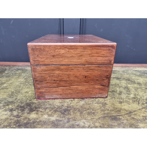 1125 - A Victorian rosewood toilet box, with electroplate mounted fittings, 30.5cm wide.