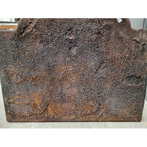 1351 - An antique cast iron 'Armada' fireback, dated 1588 and initialled IFC, 67 x 75cm. ... 