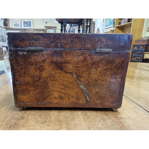 1129 - A very unusual late 18th century walnut and inlaid bowfront workbox, possibly Irish, the interior wi... 