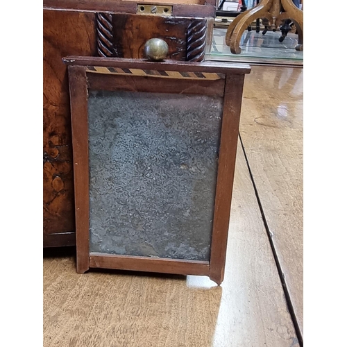 1129 - A very unusual late 18th century walnut and inlaid bowfront workbox, possibly Irish, the interior wi... 