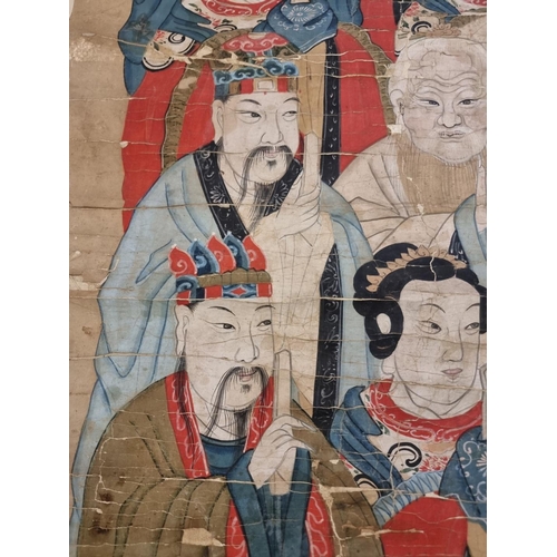 1730 - Chinese School, an extremely large watercolour scroll, 70cm x 675cm; together with another watercolo... 