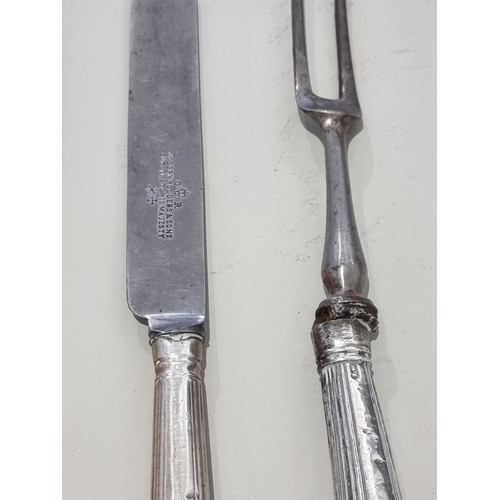 70A - A set of ten George IV dinner knives, by Francis Higgins, London 1820; together with nine matching s... 