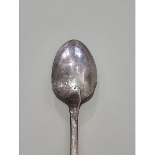 50A - A rare George III silver bright cut teaspoon, by Peter & John Bateman, London 1789, 15.3g.... 