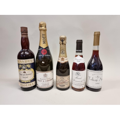 106 - A mixed group of Wine, to include: a 37.5cl bottle of Muscat de Beaumes de Venise, 1992, Charpoutier... 