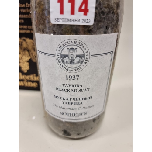 114 - A bottle of Tavrida Black Muscat, 1937, Massandra Collection.