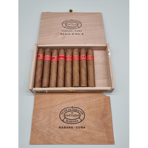 129 - Eight Partegas Serie D Especial cigars, in box dated Jun 11.These cigars have been aged for over 12 ... 