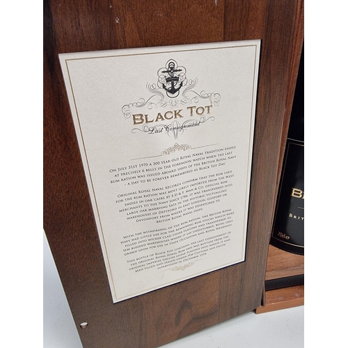 13 - A 70cl bottle of Black Tot 'Last Consignment' British Royal Naval Rum, 54.3% abv, in walnut case, wi... 