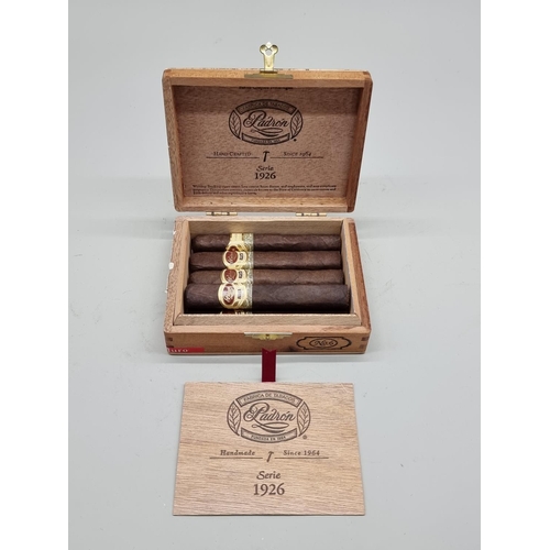 130 - Six Padron 1926 No.6 cigars, in box.These cigars have been aged for over 12 years in a maintained hu... 