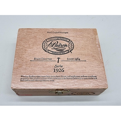 130 - Six Padron 1926 No.6 cigars, in box.These cigars have been aged for over 12 years in a maintained hu... 