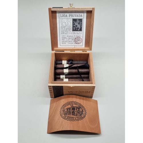 135 - Eighteen Drew Estate Liga Privada No 9 cigars, in box.These cigars have been aged for over 12 years ... 